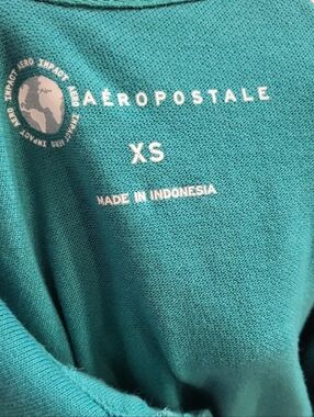 Aeropostale Teal Green Men's Polo - XS
